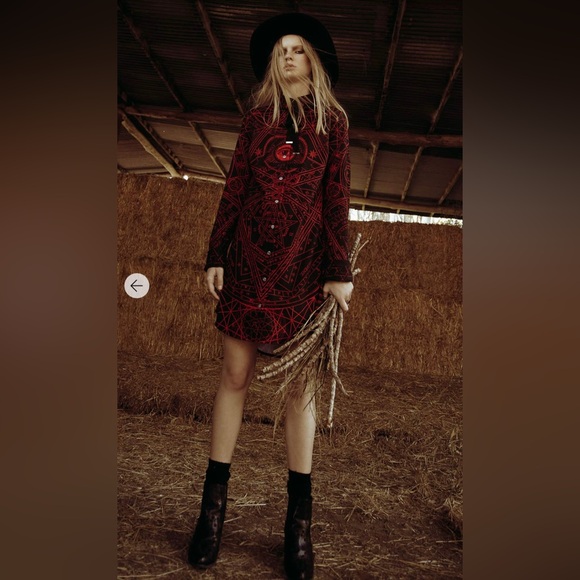 BlackMilk Secret Society Red Business Time Shirt Dress, NWT - Picture 4 of 5